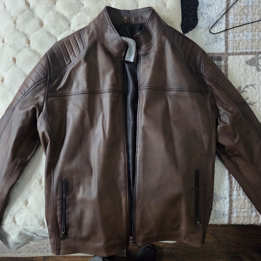 Men's Classic Brown Leather Jacket